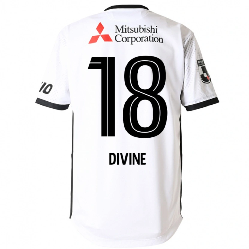 Danxen Niño Camiseta Divine Chinedu Otani #18 Blanco Negro 2ª Equipación 2025/26 La Camisa