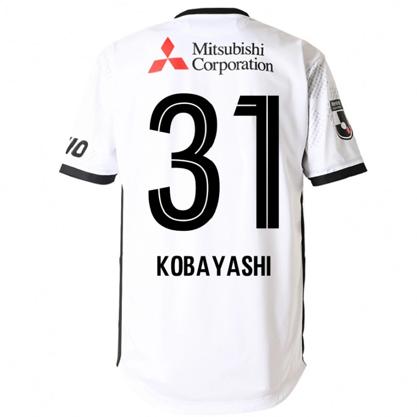 Danxen Niño Camiseta Masataka Kobayashi #31 Blanco Negro 2ª Equipación 2025/26 La Camisa