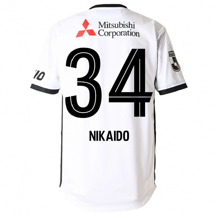 Danxen Niño Camiseta Rintaro Nikaido #34 Blanco Negro 2ª Equipación 2025/26 La Camisa