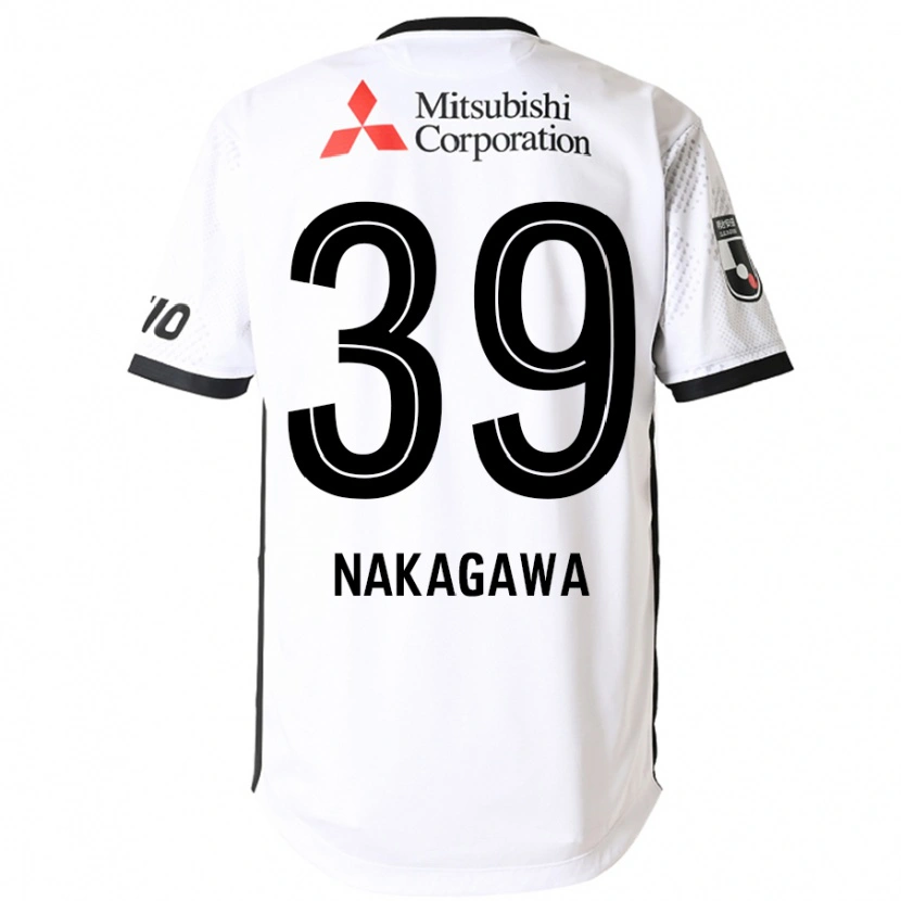 Danxen Niño Camiseta Teruhito Nakagawa #39 Blanco Negro 2ª Equipación 2025/26 La Camisa