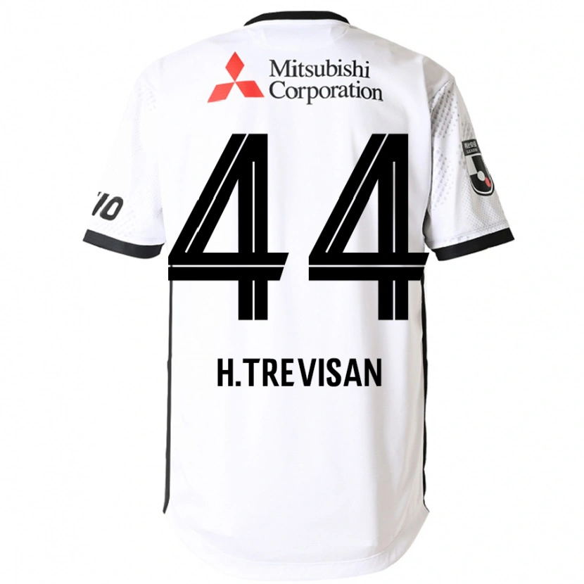 Danxen Niño Camiseta Henrique Trevisan #44 Blanco Negro 2ª Equipación 2025/26 La Camisa