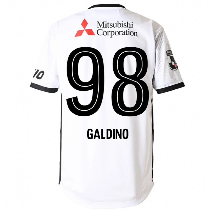 Danxen Niño Camiseta Everton Galdino #98 Blanco Negro 2ª Equipación 2025/26 La Camisa