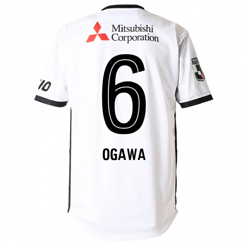 Danxen Niño Camiseta Ryoya Ogawa #6 Blanco Negro 2ª Equipación 2025/26 La Camisa