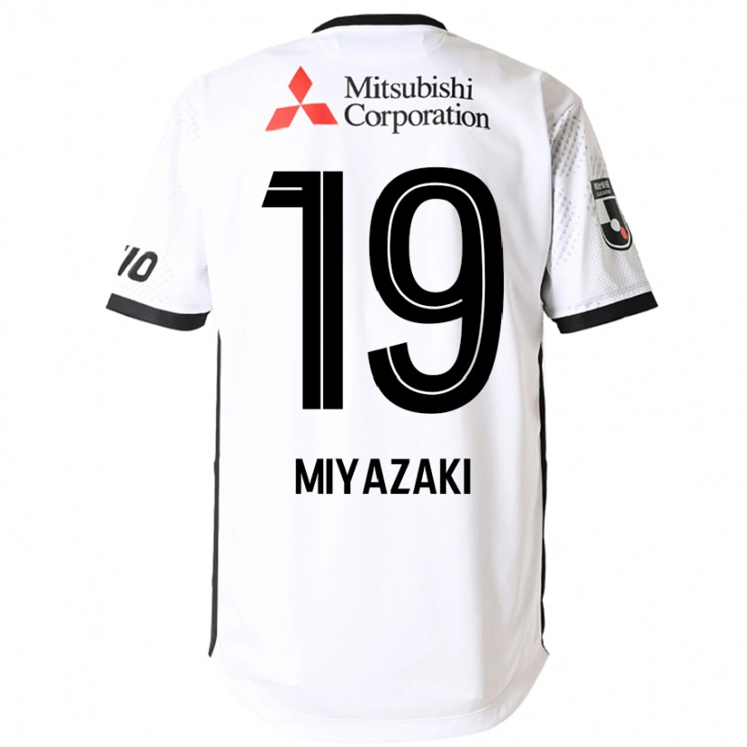 Danxen Niño Camiseta Kiwara Miyazaki #19 Blanco Negro 2ª Equipación 2025/26 La Camisa