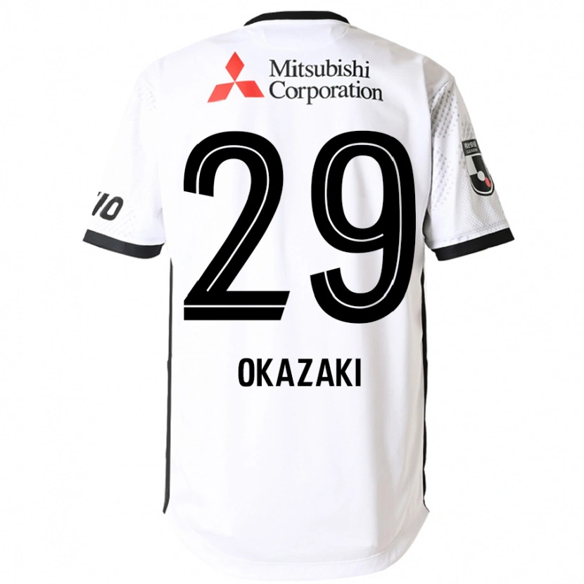 Danxen Niño Camiseta Makoto Okazaki #29 Blanco Negro 2ª Equipación 2025/26 La Camisa