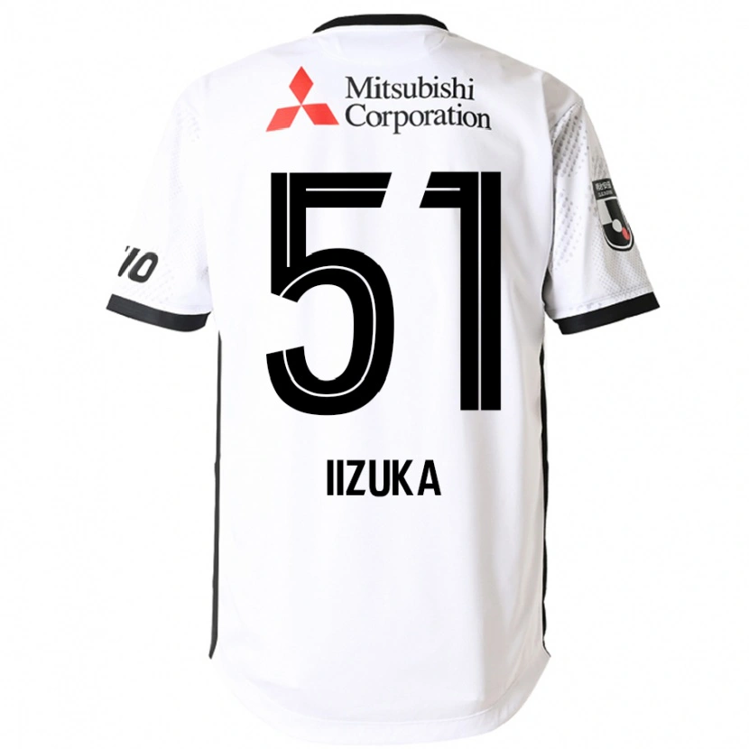 Danxen Niño Camiseta Yoshihito Iizuka #51 Blanco Negro 2ª Equipación 2025/26 La Camisa