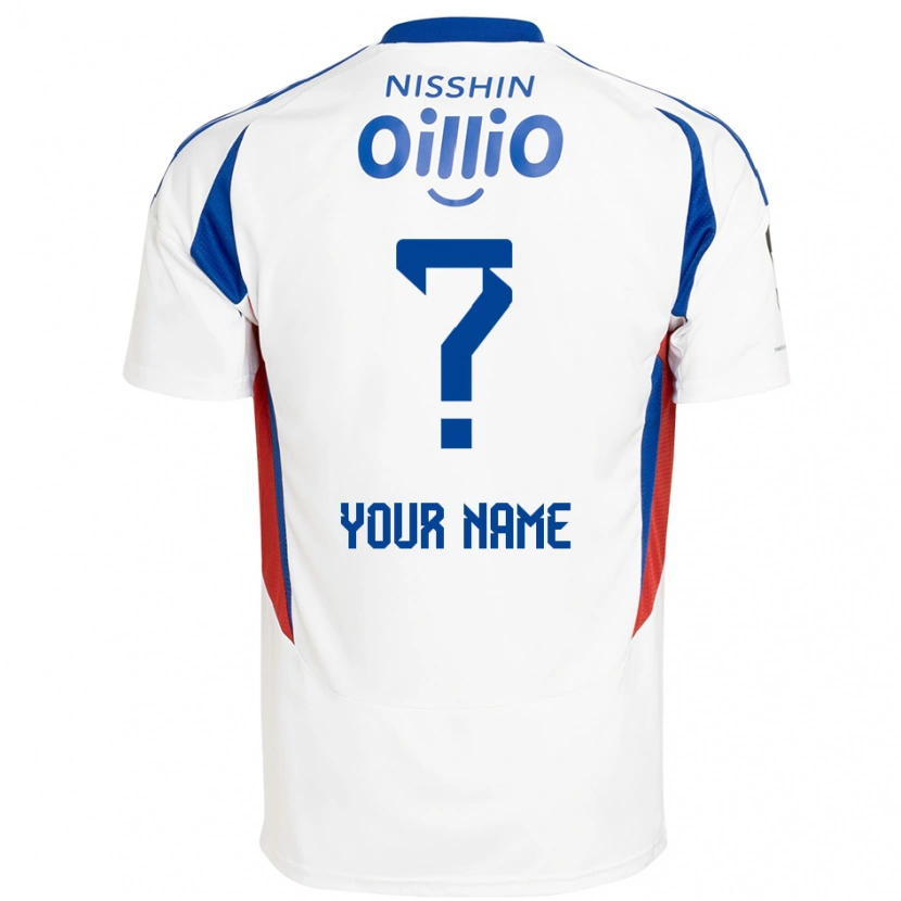 Danxen Niño Camiseta Su Nombre #0 Azul Real Blanco 2ª Equipación 2025/26 La Camisa