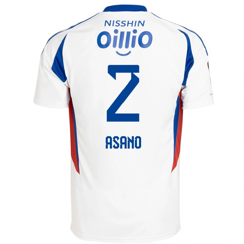 Danxen Niño Camiseta Katsuki Asano #2 Azul Real Blanco 2ª Equipación 2025/26 La Camisa