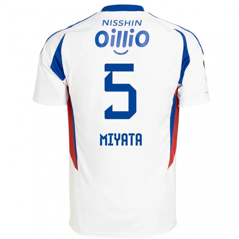 Danxen Niño Camiseta Haru Miyata #5 Azul Real Blanco 2ª Equipación 2025/26 La Camisa