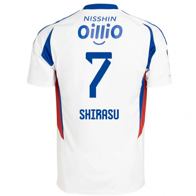 Danxen Niño Camiseta Kento Shirasu #7 Azul Real Blanco 2ª Equipación 2025/26 La Camisa