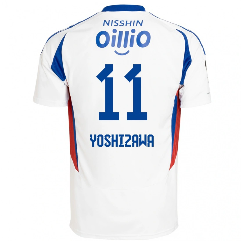 Danxen Niño Camiseta Mirai Yoshizawa #11 Azul Real Blanco 2ª Equipación 2025/26 La Camisa