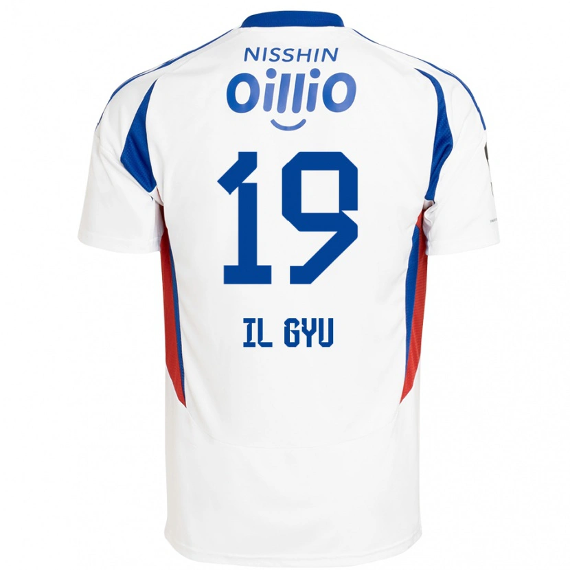 Danxen Niño Camiseta Il-Gyu Park #19 Azul Real Blanco 2ª Equipación 2025/26 La Camisa