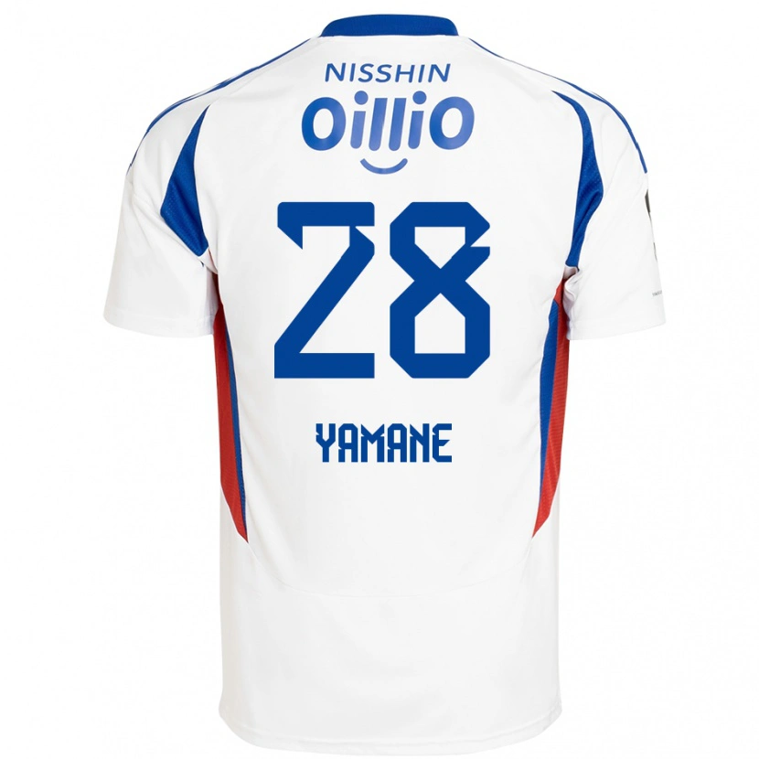 Danxen Niño Camiseta Riku Yamane #28 Azul Real Blanco 2ª Equipación 2025/26 La Camisa