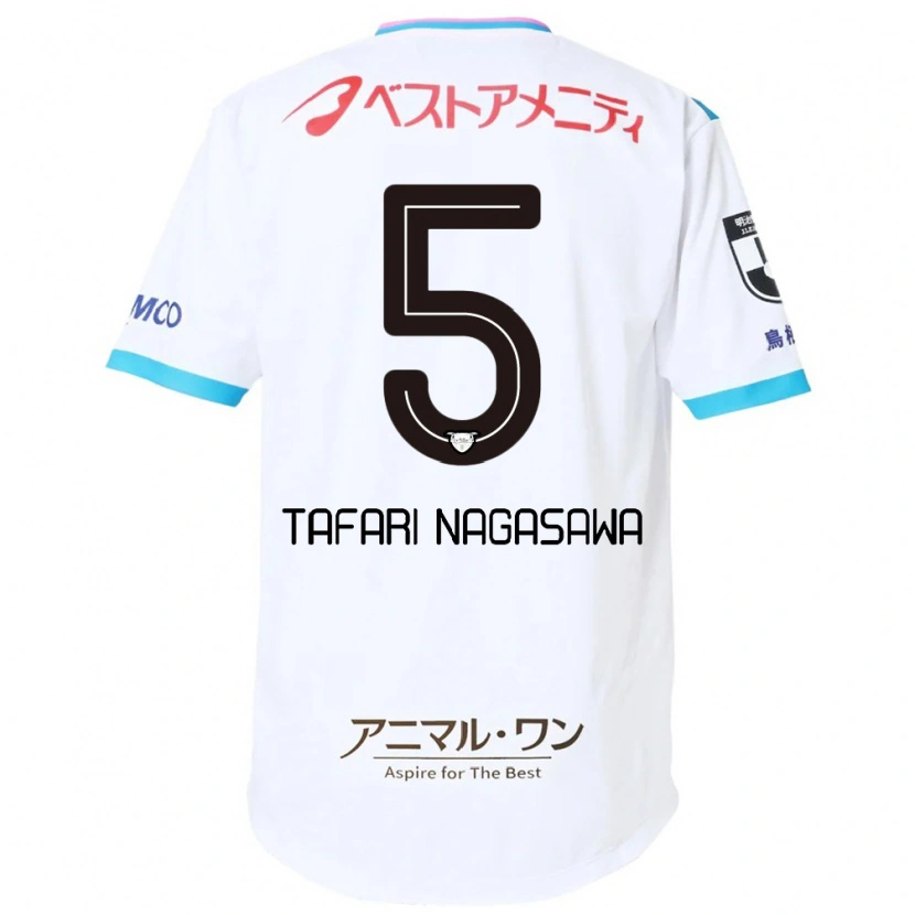 Danxen Niño Camiseta Shiva Tafari Nagasawa #5 Blanco Rosa 2ª Equipación 2025/26 La Camisa