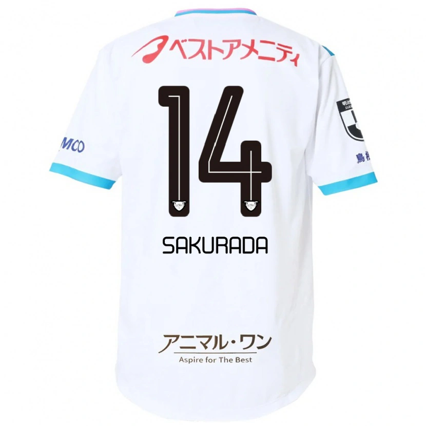 Danxen Niño Camiseta Ryu Sakurada #14 Azul Rosa 2ª Equipación 2025/26 La Camisa