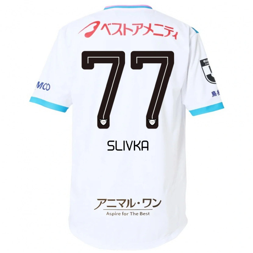 Danxen Niño Camiseta Vykintas Slivka #77 Azul Rosa 2ª Equipación 2025/26 La Camisa