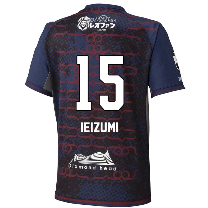 Danxen Niño Camiseta Rei Ieizumi #15 Rojo Negro 2ª Equipación 2025/26 La Camisa