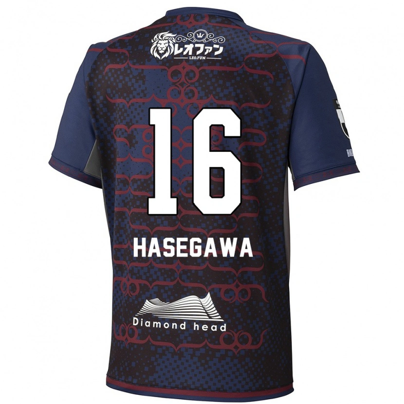 Danxen Niño Camiseta Tatsuya Hasegawa #16 Rojo Negro 2ª Equipación 2025/26 La Camisa