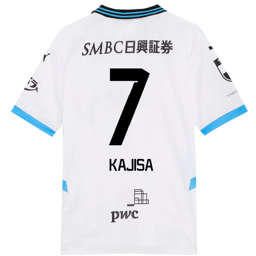 Danxen Niño Camiseta Umi Kajisa #7 Blanco Azul Celeste 2ª Equipación 2025/26 La Camisa