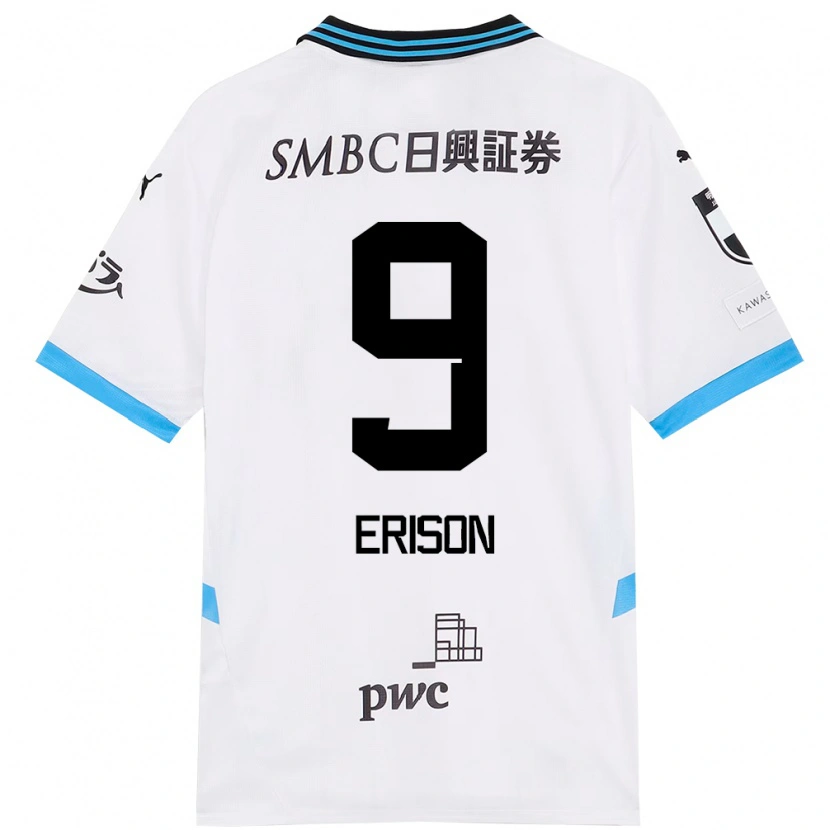 Danxen Niño Camiseta Erison #9 Azul Celeste Negro 2ª Equipación 2025/26 La Camisa