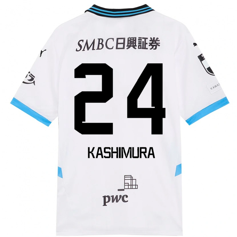 Danxen Niño Camiseta Ryota Kashimura #24 Azul Celeste Negro 2ª Equipación 2025/26 La Camisa
