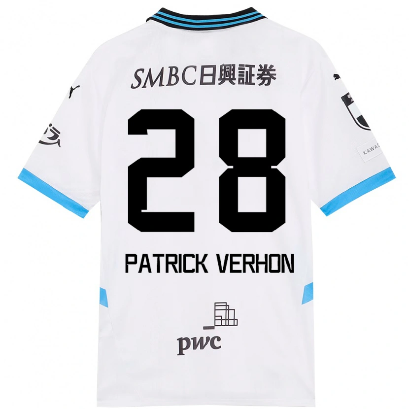 Danxen Niño Camiseta Patrick Verhon #28 Azul Celeste Negro 2ª Equipación 2025/26 La Camisa