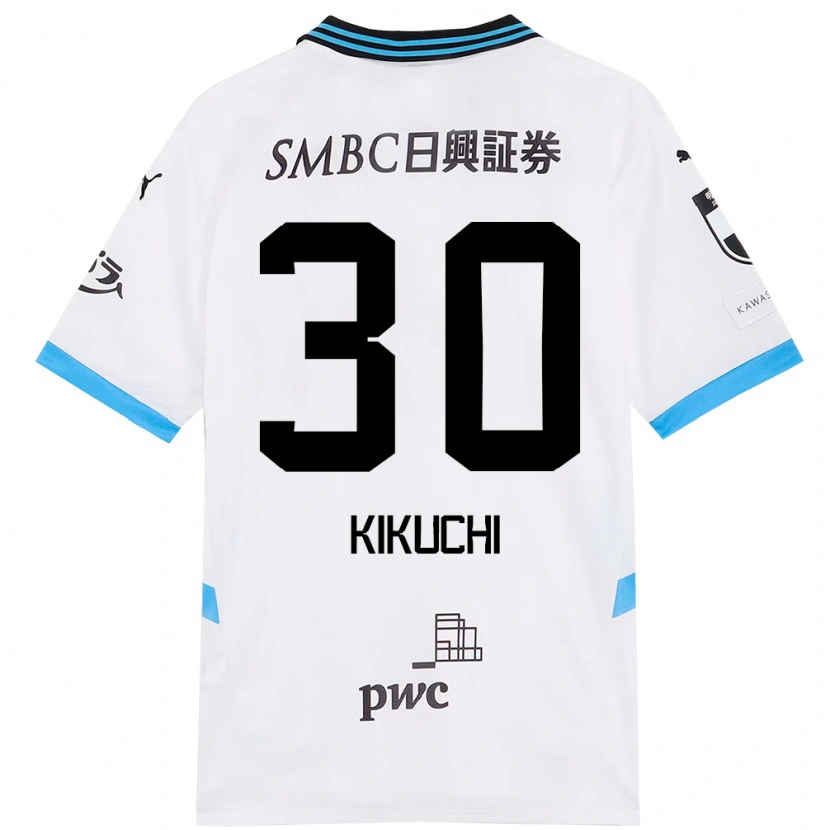 Danxen Niño Camiseta Kyo Kikuchi #30 Blanco Azul Celeste 2ª Equipación 2025/26 La Camisa