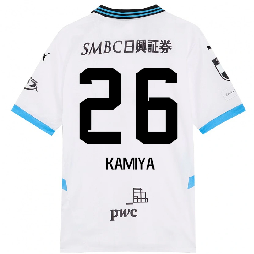 Danxen Niño Camiseta Kaito Kamiya #26 Azul Celeste Negro 2ª Equipación 2025/26 La Camisa