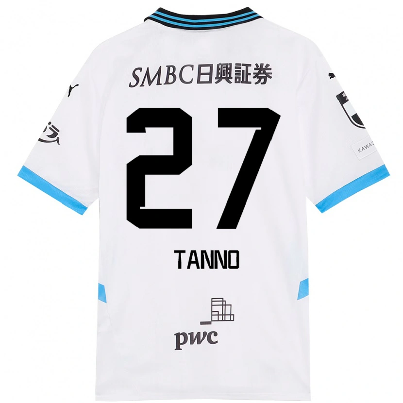 Danxen Niño Camiseta Kenta Tanno #27 Blanco Azul Celeste 2ª Equipación 2025/26 La Camisa