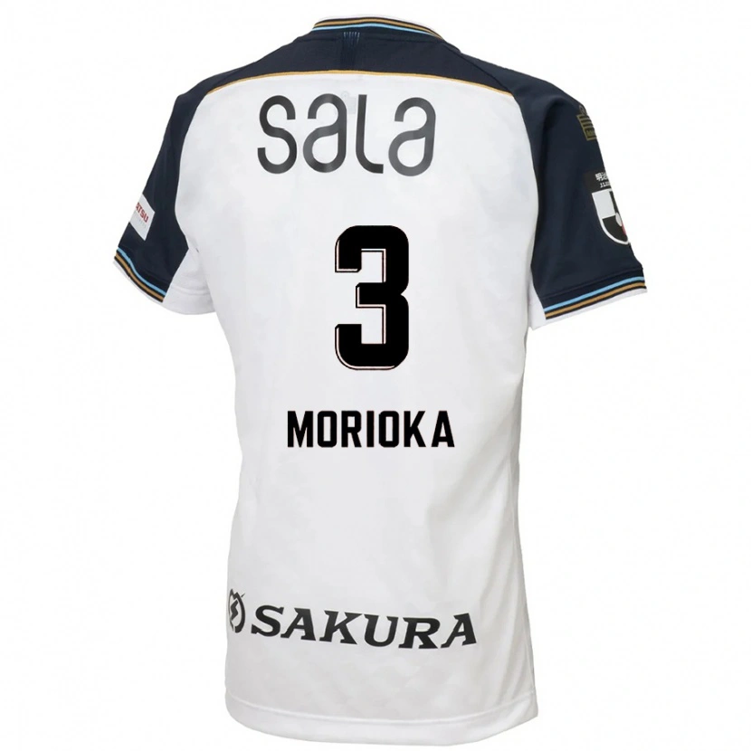 Danxen Niño Camiseta Riku Morioka #3 Azul Celeste Negro 2ª Equipación 2025/26 La Camisa
