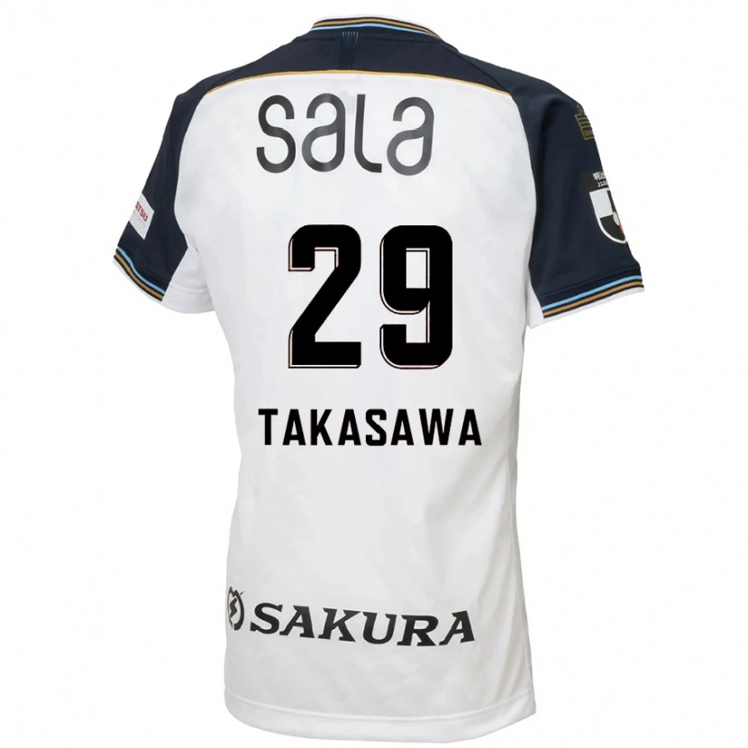 Danxen Niño Camiseta Kaito Takasawa #29 Azul Celeste Negro 2ª Equipación 2025/26 La Camisa