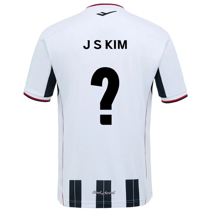 Danxen Niño Camiseta Ji-Sung Kim #0 Blanco Negro 2ª Equipación 2025/26 La Camisa