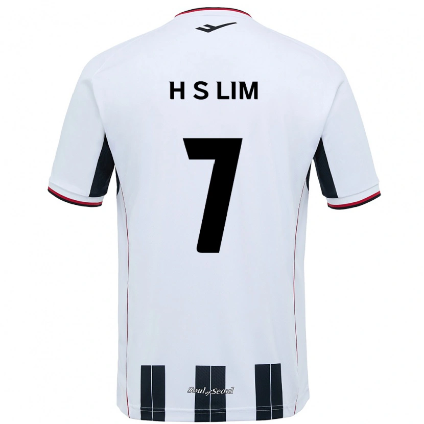 Danxen Niño Camiseta Sang-Hyub Lim #7 Blanco Negro 2ª Equipación 2025/26 La Camisa