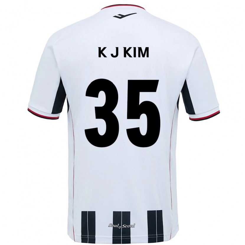 Danxen Niño Camiseta Kang-Jun Kim #35 Negro Rojo 2ª Equipación 2025/26 La Camisa