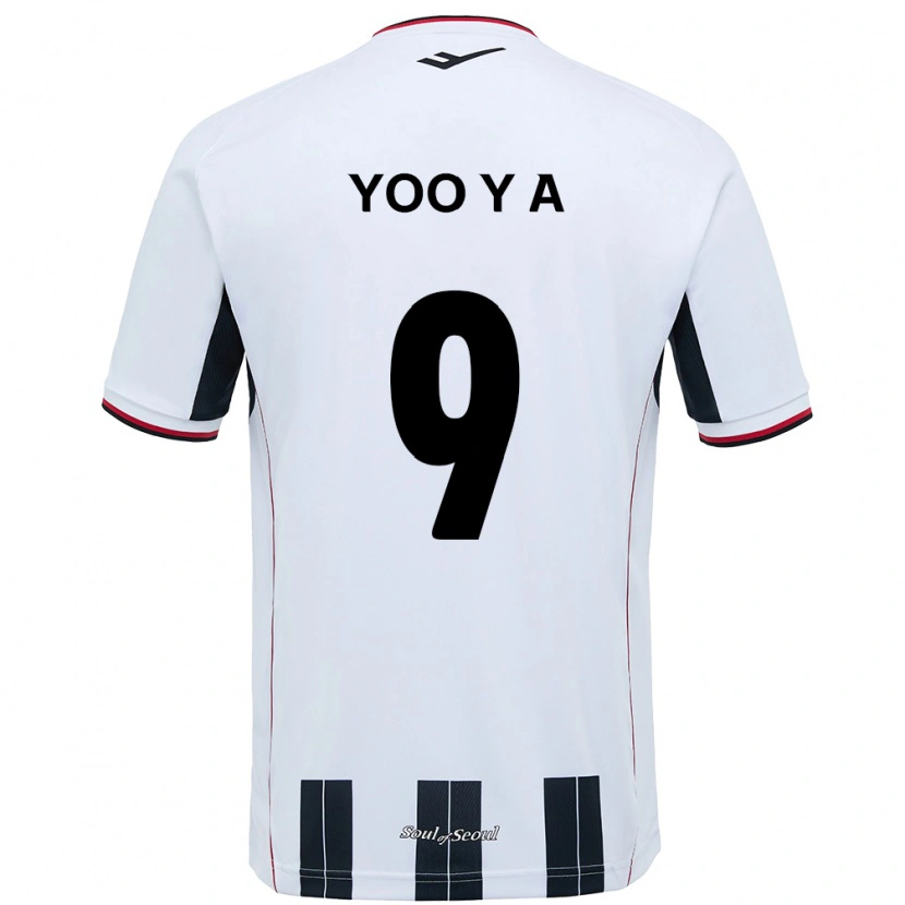 Danxen Niño Camiseta Yoo Young-A #9 Negro Rojo 2ª Equipación 2025/26 La Camisa