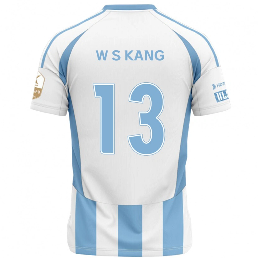 Danxen Niño Camiseta Sang-Woo Kang #13 Azul Real Amarillo 2ª Equipación 2025/26 La Camisa