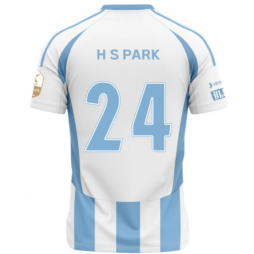 Danxen Niño Camiseta Hyun-Soo Park #24 Azul Real Amarillo 2ª Equipación 2025/26 La Camisa
