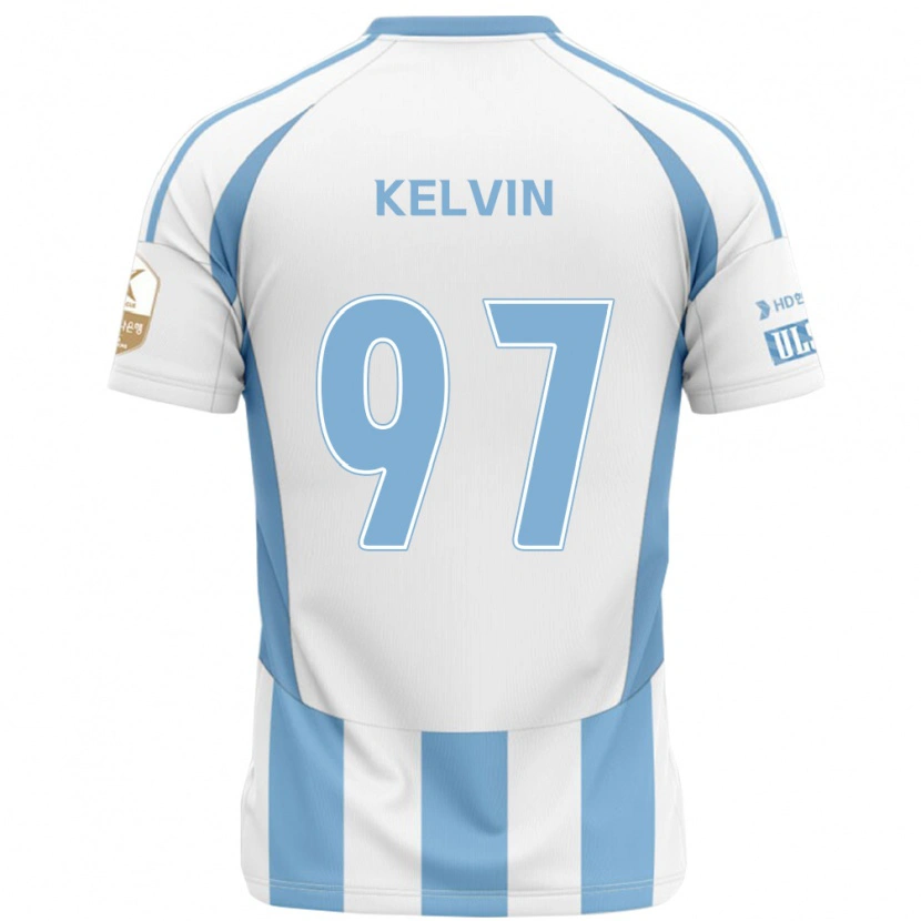 Danxen Niño Camiseta Kelvin #97 Azul Real Amarillo 2ª Equipación 2025/26 La Camisa