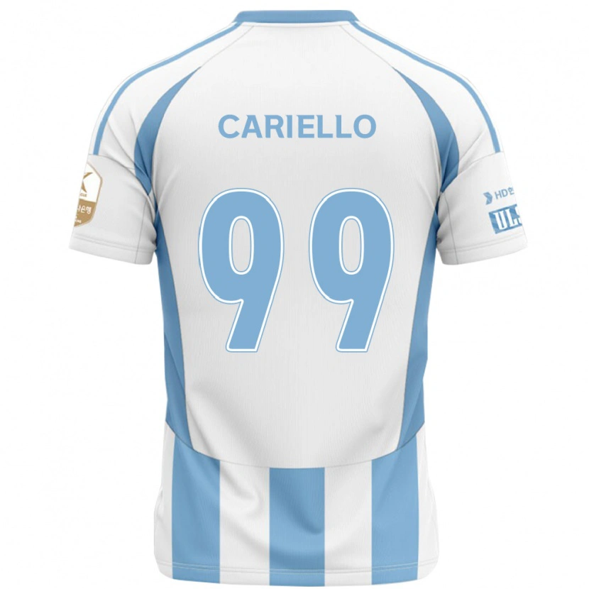 Danxen Niño Camiseta Yago Cariello #99 Azul Real Amarillo 2ª Equipación 2025/26 La Camisa