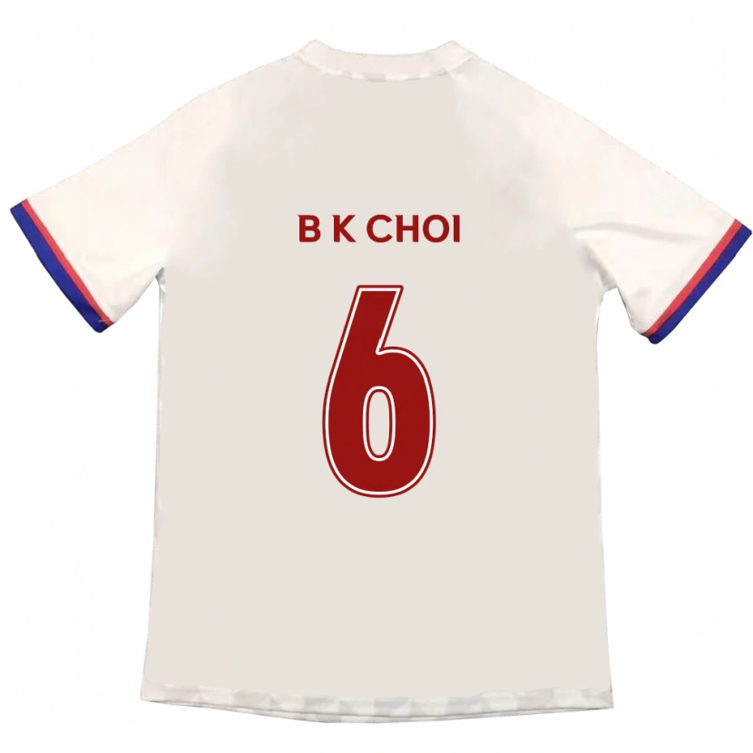 Danxen Niño Camiseta Kyu-Baek Choi #6 Blanquecino Rojo 2ª Equipación 2025/26 La Camisa