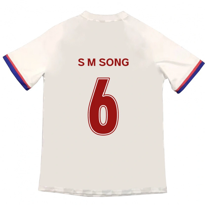 Danxen Niño Camiseta Min-Seob Song #6 Blanquecino Rojo 2ª Equipación 2025/26 La Camisa