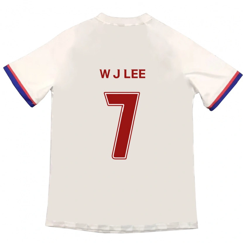 Danxen Niño Camiseta Jae-Won Lee #7 Blanquecino Rojo 2ª Equipación 2025/26 La Camisa