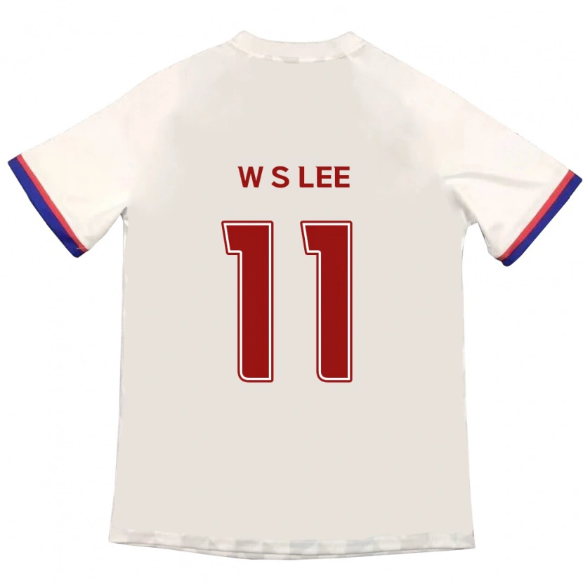 Danxen Niño Camiseta Seung-Woo Lee #11 Blanquecino Rojo 2ª Equipación 2025/26 La Camisa
