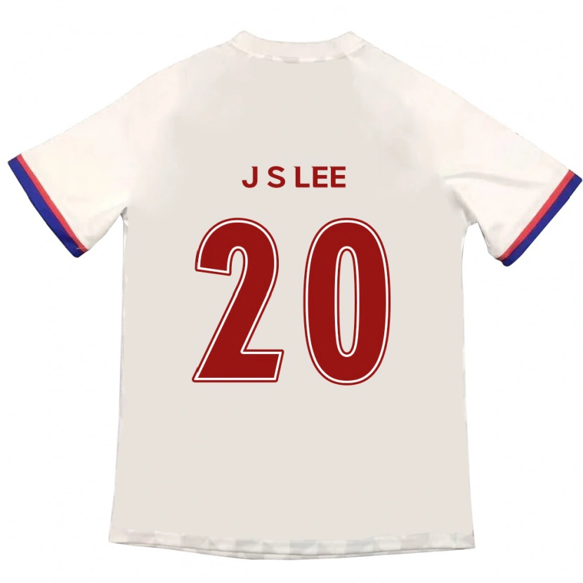 Danxen Niño Camiseta Ji-Sol Lee #20 Blanquecino Rojo 2ª Equipación 2025/26 La Camisa