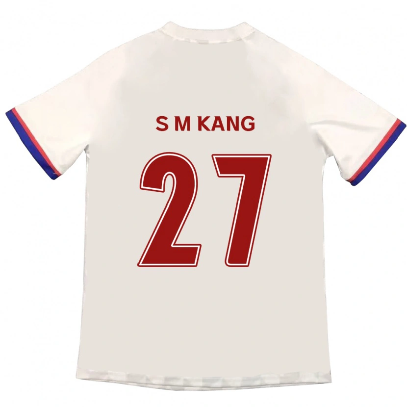 Danxen Niño Camiseta Min-Sung Kang #27 Blanquecino Rojo 2ª Equipación 2025/26 La Camisa