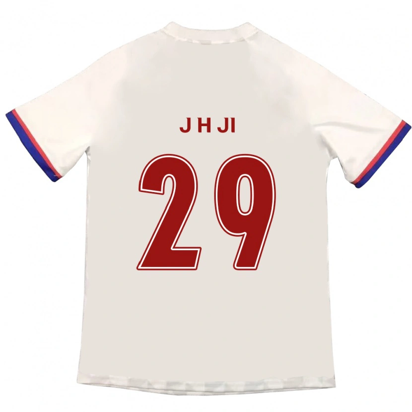 Danxen Niño Camiseta Jung-Hoon Ji #29 Blanquecino Rojo 2ª Equipación 2025/26 La Camisa