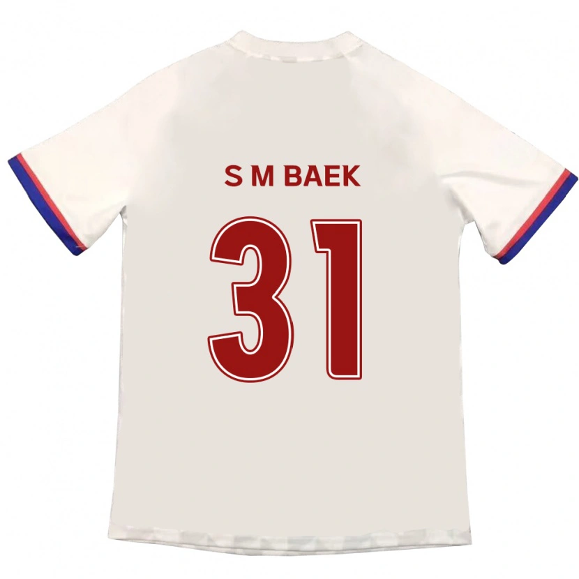 Danxen Niño Camiseta Seung-Min Baek #31 Blanquecino Rojo 2ª Equipación 2025/26 La Camisa