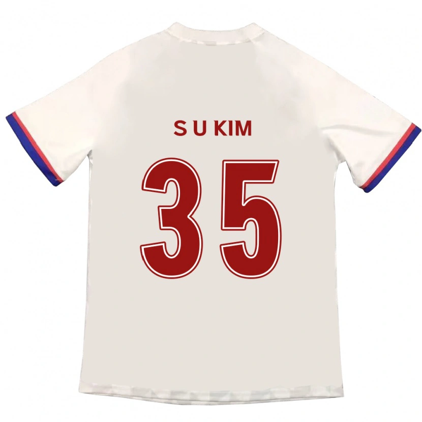 Danxen Niño Camiseta Seung-Un Kim #35 Blanquecino Rojo 2ª Equipación 2025/26 La Camisa