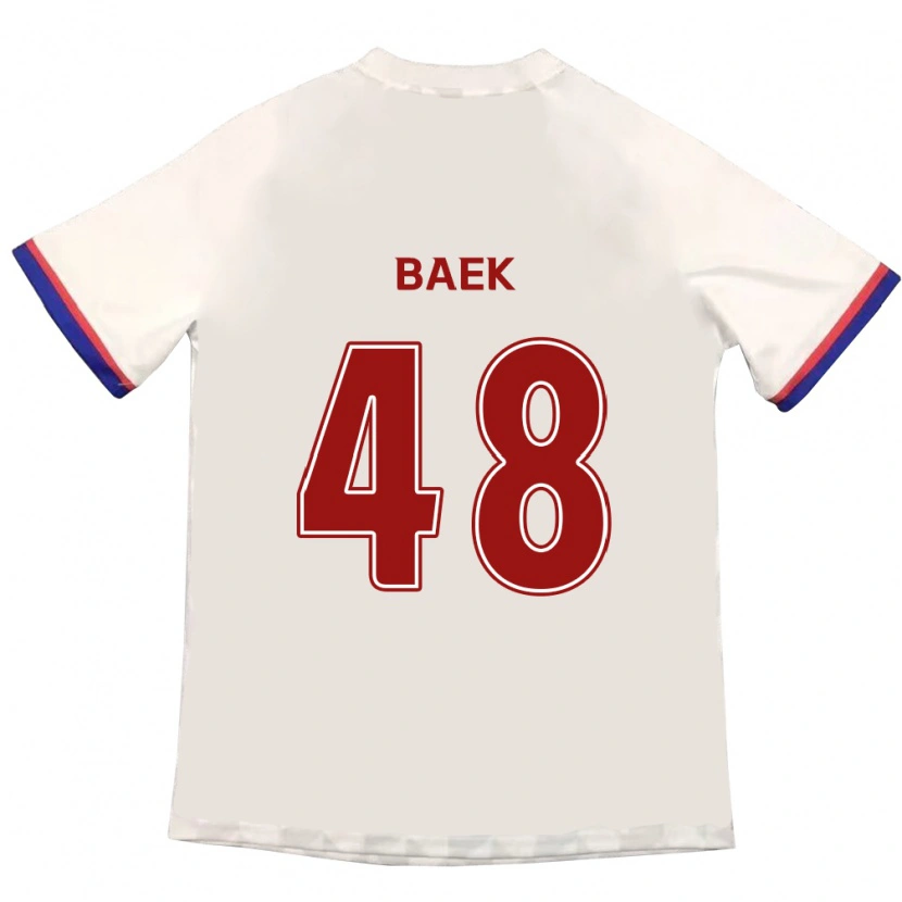 Danxen Niño Camiseta Kyeong Baek #48 Blanquecino Rojo 2ª Equipación 2025/26 La Camisa