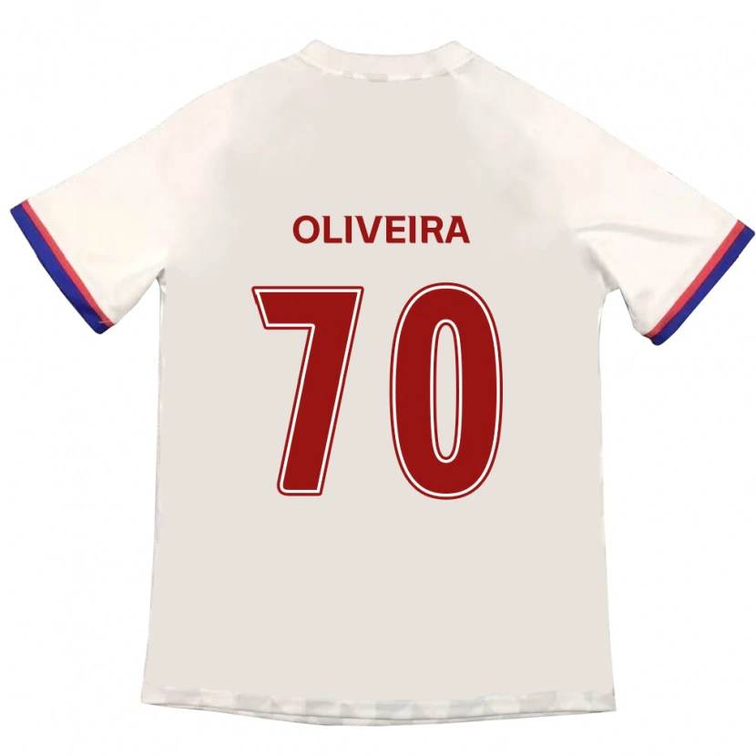 Danxen Niño Camiseta Anderson Oliveira #70 Blanquecino Rojo 2ª Equipación 2025/26 La Camisa